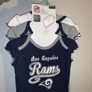 NFL Los Ángeles Rams 3 piece girl onesies